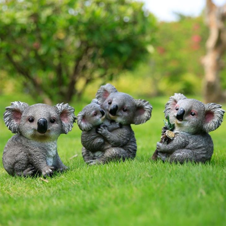 Garden Fiberglass Life Size Animals Koala Statue