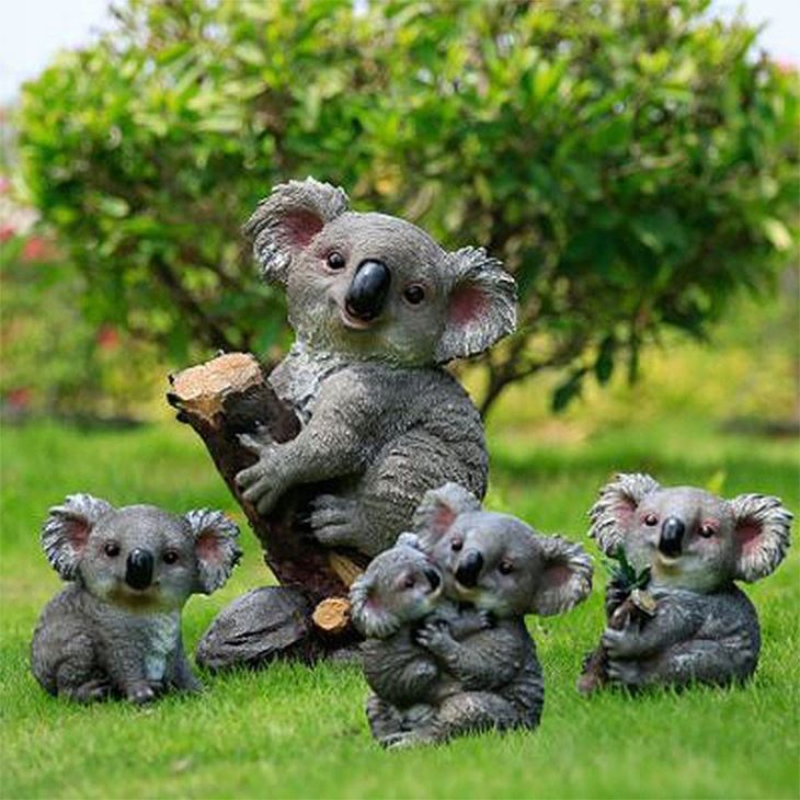 Garden Fiberglass Life Size Animals Koala Statue